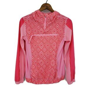 Ivivva Pack & Stash Coral Pink Hoodie Girls Size 12 Pullover Lightweight Jacket